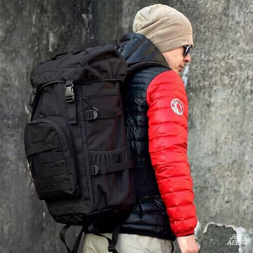 户外战术多功能组合包迷彩登山徒步双肩包男大容量旅行露营行军包