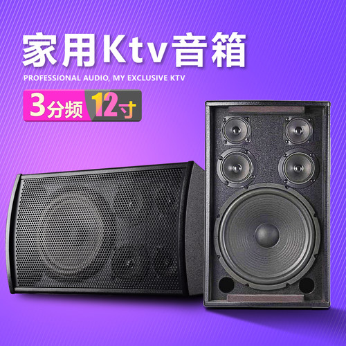 三分频专业12寸家庭ktv音箱套装卡拉OK唱歌家用卡包音响10寸一对