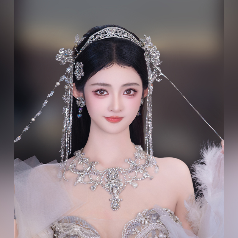 新娘韩系头饰超仙唯美流苏发箍轻奢时尚气质百搭造型婚纱礼服发饰