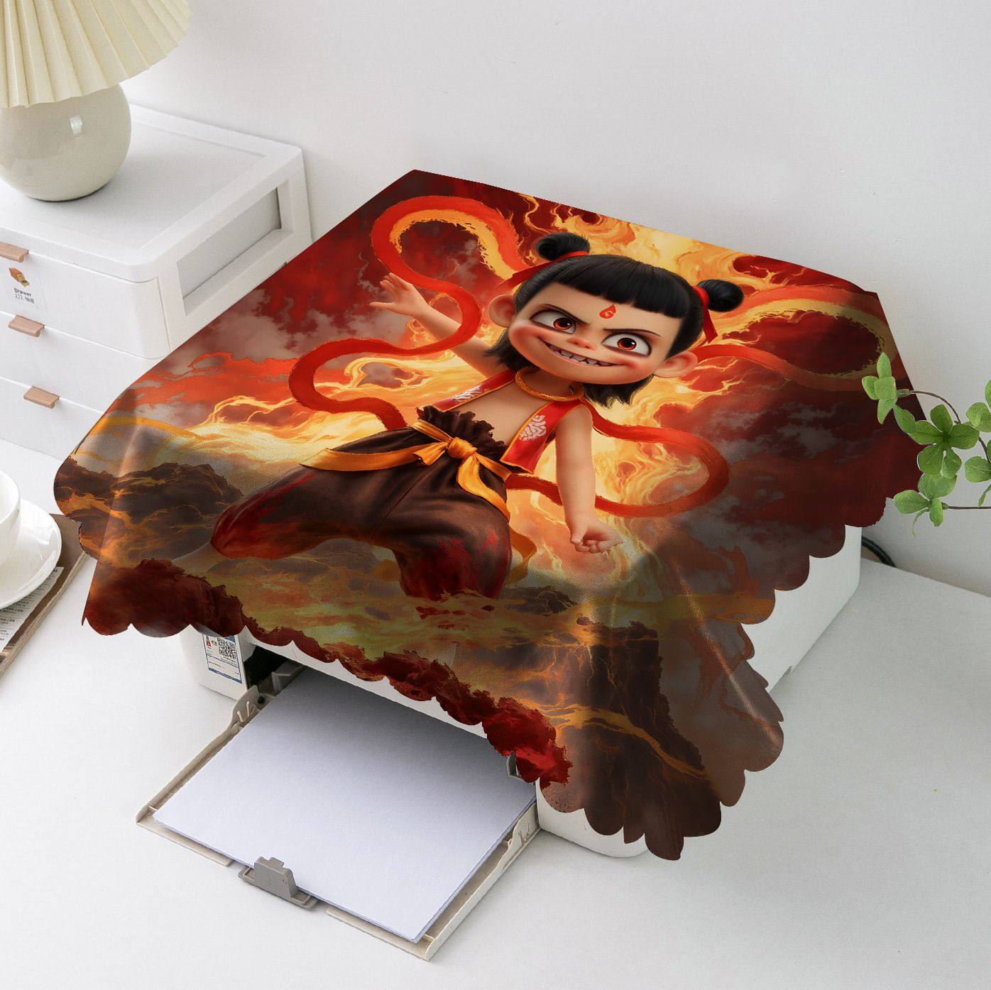 打印机防尘罩盖布床头柜盖巾布艺爱普生复印机投影仪遮灰空气炸锅