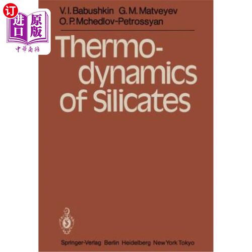 海外直订Thermodynamics of Silicates 硅酸盐热力学