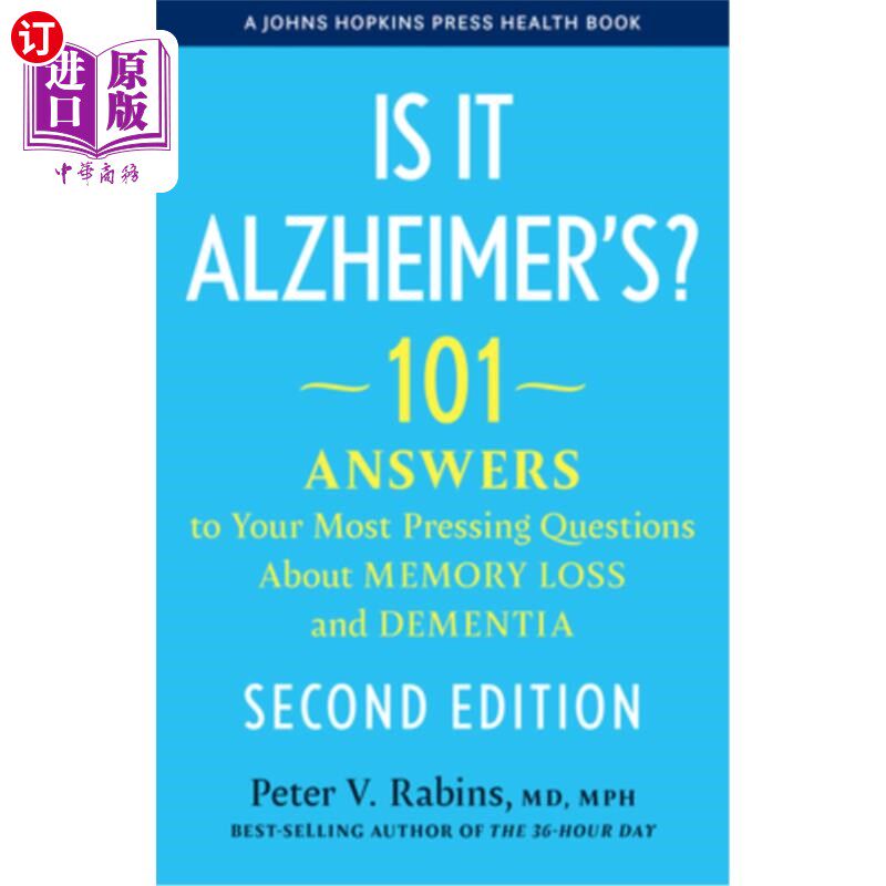海外直订医药图书Is It Alzheimer's?: 101 Answers to Your Most Pressing Questions about Memory Los 是老年痴呆症吗？：