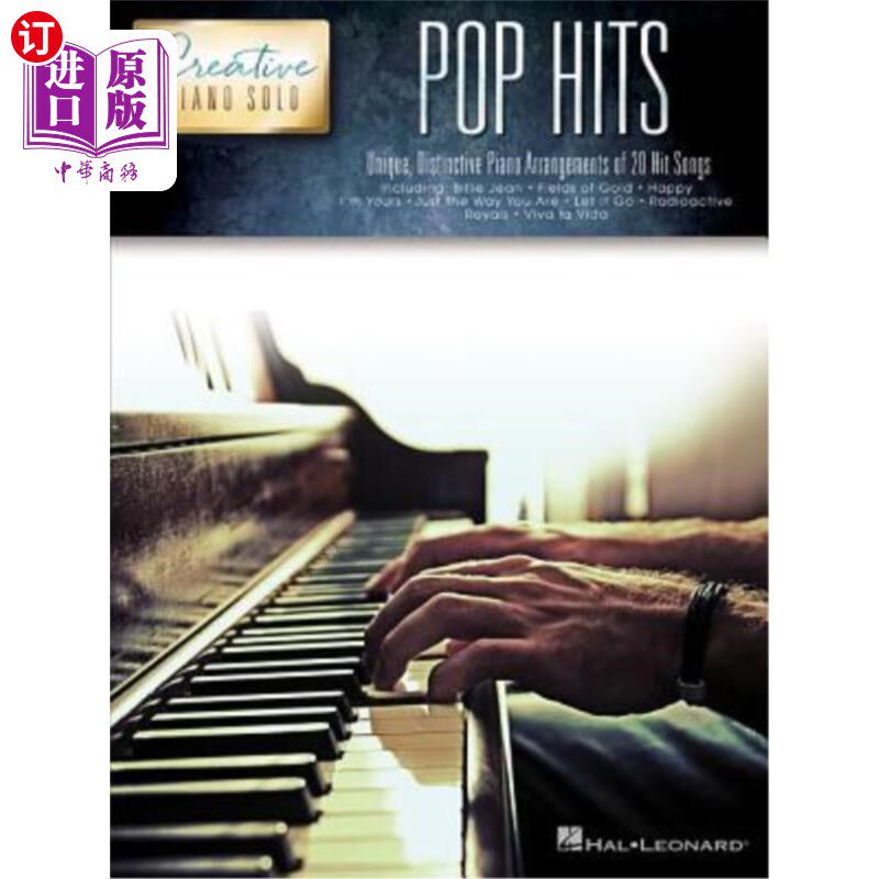 海外直订Pop Hits - Creative Piano Solo 流行歌曲-创造性钢琴独奏