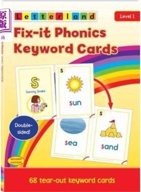 海外直订Fix-it Phonics - Level 1 - Keyword Cards (2nd Ed... 固定拼读-第1级-关键字卡片(第二版)