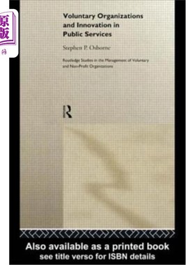 海外直订Voluntary Organizations and Innovation in Public Services 志愿组织与公共服务创新