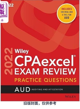 预售 Wiley Cpaexcel复习22年1月学习指南审计和认证 Cpaexcel Exam Review January 2022Study Guide 英文原版 【中商原版】
