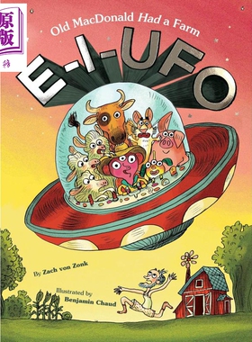星际版老麦当劳农场 Benjamin Chaud E-I-UFO 英文原版 儿童绘本 令人捧腹大笑的图画故事书 进口童书 精装读物【中商原版】
