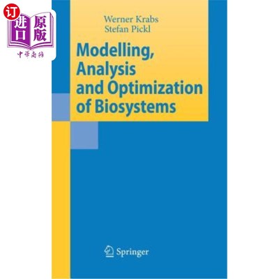 海外直订Modelling, Analysis and Optimization of Biosystems 生物系统的建模、分析与优化