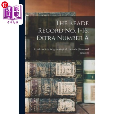 海外直订The Reade Record no. 1-16. Extra Number A 里德唱片号。1 - 16。额外号码A