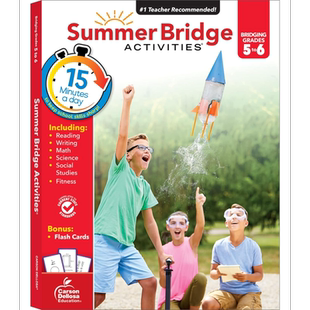 预售 暑期衔接活动练习册 5-6年级Summer Bridge Activities 5th to 6th Grade Workbooks英文原版 小学教材教辅参考书【中商原版?