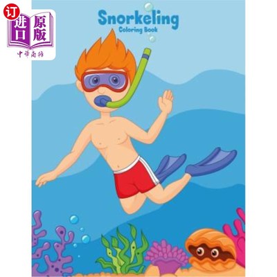海外直订Snorkeling Coloring Book 1 浮潜着色书1