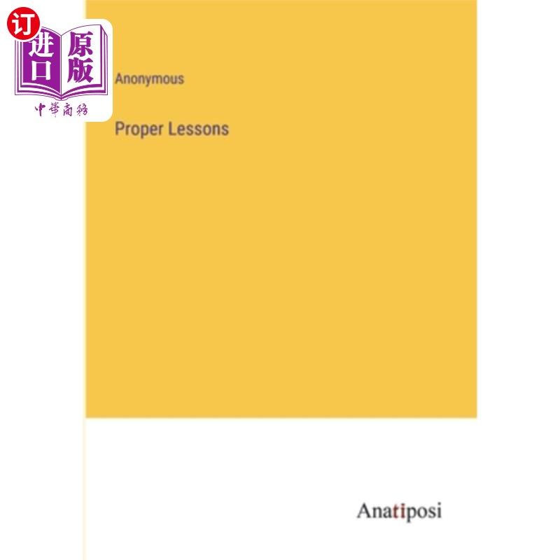 海外直订Proper Lessons 合适的课程