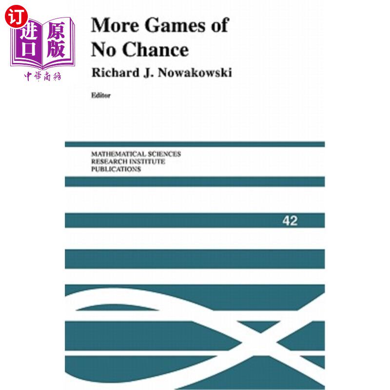 海外直订More Games of No Chance 更多没有机会的游戏