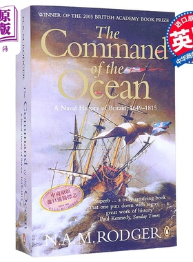 英国海军史系列 海洋霸权 1649-1815年英国海军史 英文原版 The Command of the Ocean N A M Rodger【中商原版】