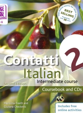 海外直订Contatti 2 Italian Intermediate Course 2nd Editi... Contatti 2意大利中级课程第2版修订
