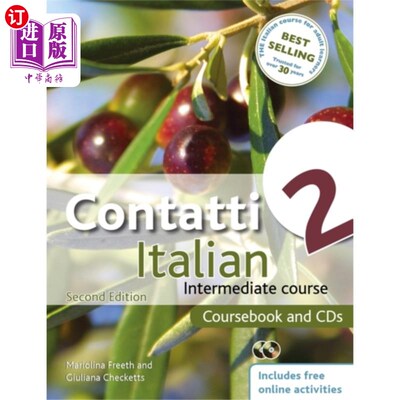 海外直订Contatti 2 Italian Intermediate Course 2nd Editi... Contatti 2意大利中级课程第2版修订