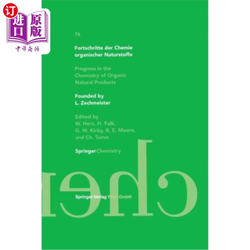 海外直订Fortschritte Der Chemie Organischer Naturstoffe / Progress in the Chemistry of O Fortschritte De - 实物图