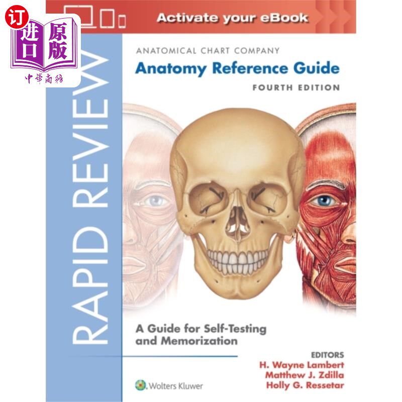 海外直订医药图书Rapid Review: Anatomy Reference Guide 快速审查:解剖学参考指南