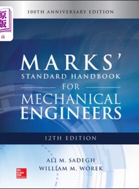 海外直订Marks' Standard Handbook for Mechanical Engineers 马克机械工程师标准手册