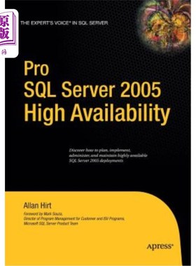 海外直订Pro SQL Server 2005 High Availability Pro SQL Server 2005高可用性