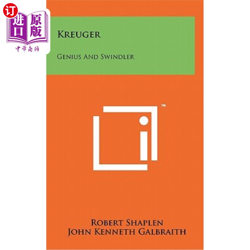 海外直订Kreuger: Genius and Swindler 克鲁格：天才和骗子