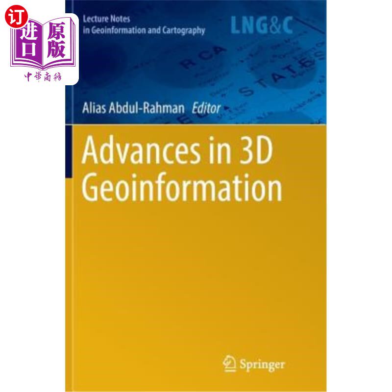 海外直订Advances in 3D Geoinformation 三维地理信息研究进展