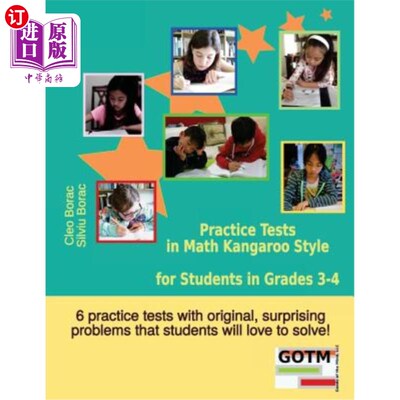 海外直订Practice Tests in Math Kangaroo Style for Students in Grades 3-4 3-4级学生数学袋鼠式练习考试