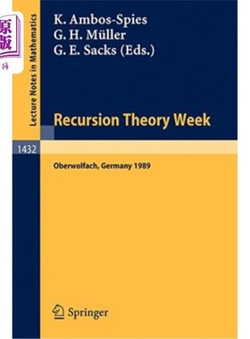海外直订Recursion Theory Week 递归理论周