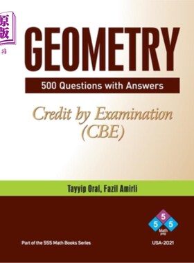 海外直订Geometry Credit by Examination (Cbe): GEOMETRY CREDIT BY EXAM (CBE) FOR ( 8-9-10 几何考试学分（Cbe）：几何
