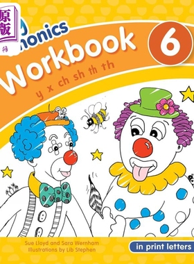 Jolly Phonics Workbook 6 快乐自然拼读练习册6 印刷体 美式英语 【中商原版】