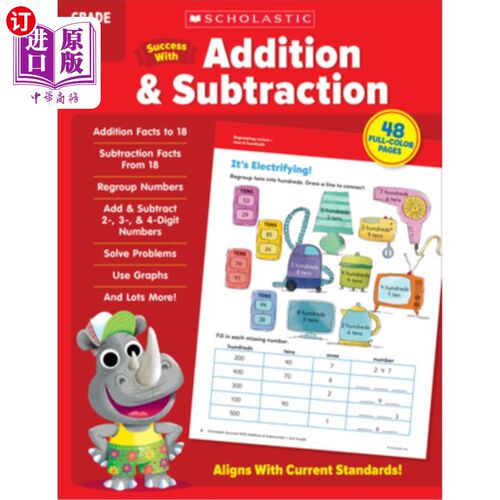 海外直订Scholastic Success with Addition & Subtraction Grade 3