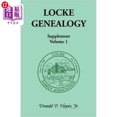 海外直订Locke Genealogy, Supplement, Vol. 1 洛克家谱，补编，第一卷