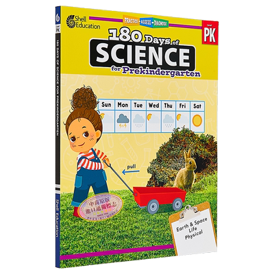 180 Days of Science for Prekindergarten 180天练习册科学系列 学前班 英文原版进口图书 学前小学英语教材教辅【中商原版?
