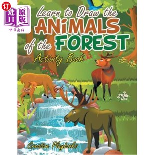 学习绘制森林活动手册中 the 动物 Animals Forest 海外直订Learn Book Activity Draw