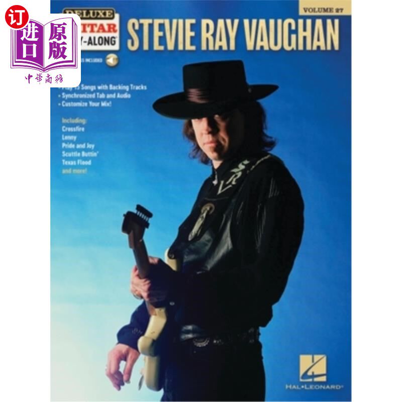 海外直订Stevie Ray Vaughan Deluxe Guitar Play-Along Volume 27: 15 Songs with Interactive Stevie Ray Vaug