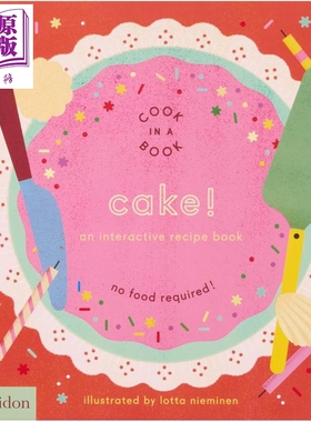 互动食谱 蛋糕 Cake An Interactive Recipe Book 英文原版 儿童纸板书绘本 亲子图画书玩具书 进口低幼读物【中商原版】