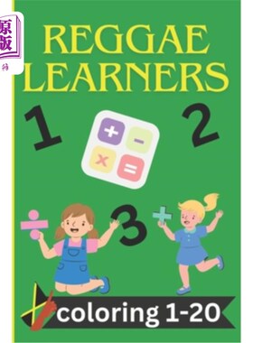 海外直订Reggae Learners coloring 1-20: coloring from 1-20 for ages 2 and up 雷鬼学习者上色1-20：从1-20上色2岁及以上