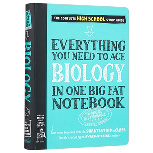 美国少年学霸超级笔记 生物 Everything You Need to Ace Biology in One Big Fat Notebook 英文原版 Matthew Brown【中商原