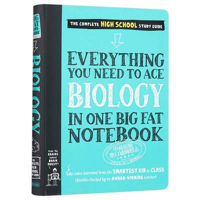 美国少年学霸超级笔记 生物 Everything You Need to Ace Biology in One Big Fat Notebook 英文原版 Matthew Brown【中商原