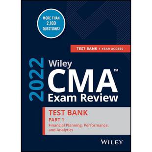 Wiley CMA 回顾2022第1部分学习指南 财务规划分析 英文原版 Cma Exam Review 2022 Part 1 Test Bank 会计【中商原版】