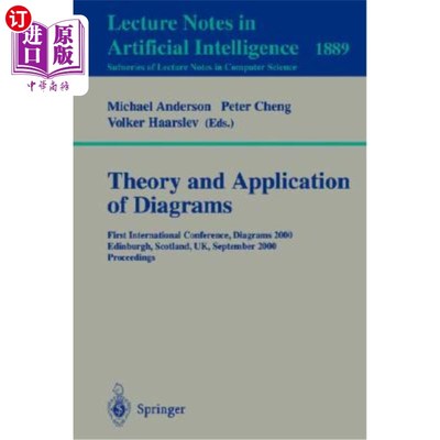 海外直订医药图书Theory and Application of Diagrams: First International Conference, Diagrams 200 图表的理论和应用：