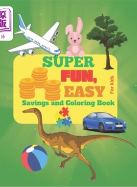 海外直订Super Fun, Easy Savings and Coloring Book 超级有趣，容易储蓄和着色书