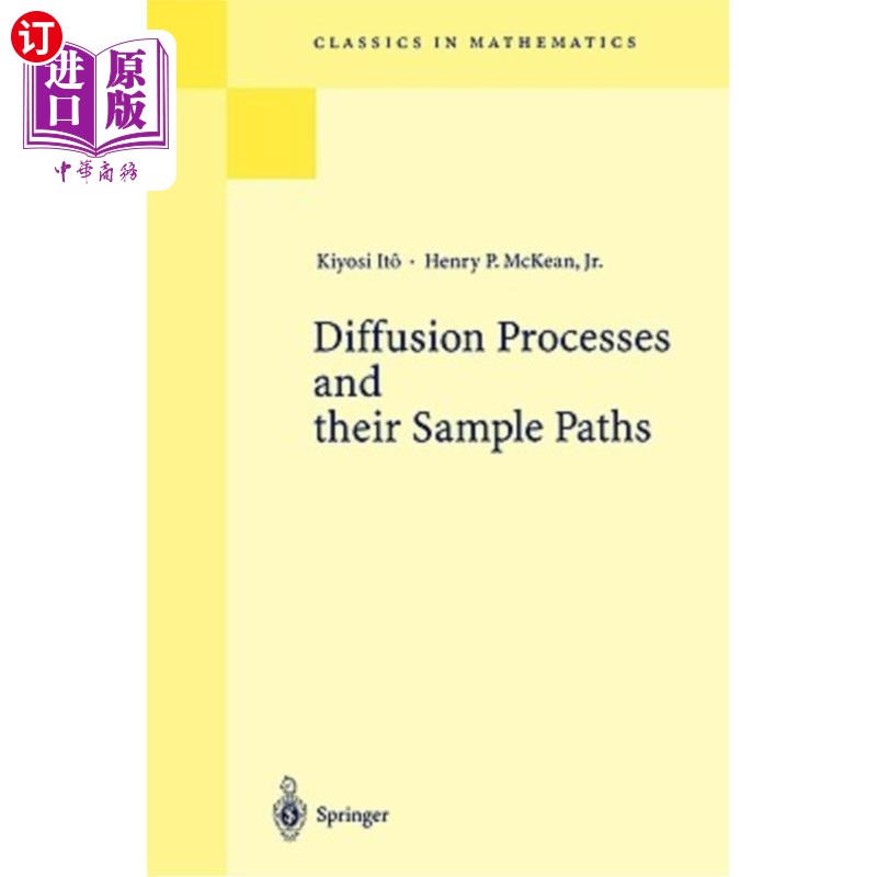 海外直订Diffusion Processes and Their Sample Paths 扩散过程及其采样路径
