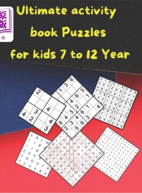 海外直订Ultimate activity book Puzzles for kids 7 to 12 Year: amazing journey that chall 7至12岁儿童的终极活动书拼