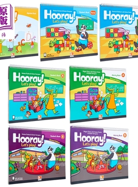 黑布林儿童英语课程Hooray Lets Play 学生用书活动手册卡片合集 入门AB级 A1剑桥YLE考试适用 Starter Level A B【中商原版】