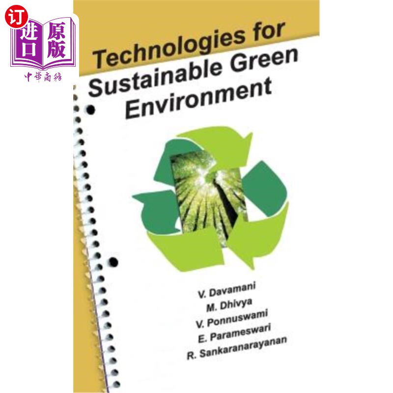 海外直订Technologies for Sustainable Green Environment 可持续绿色环境技术