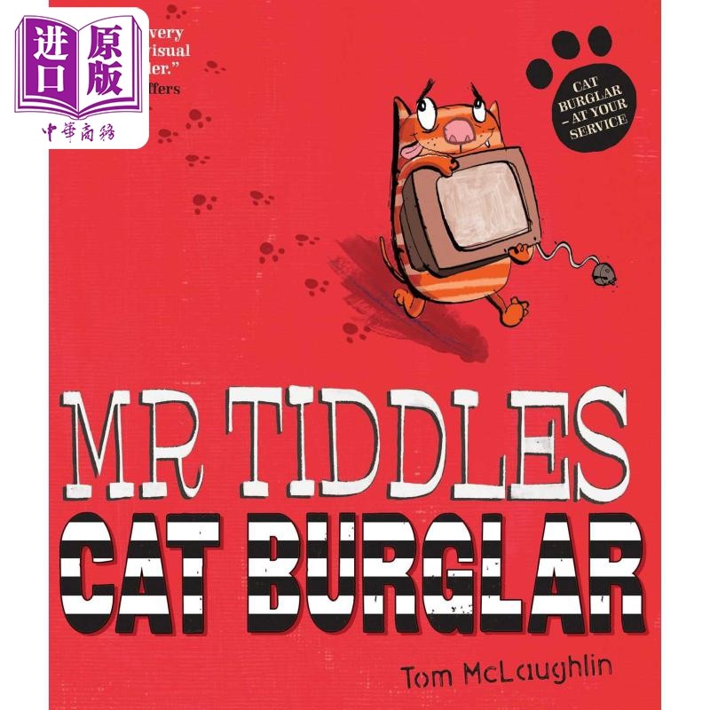 现货 Tom McLaughlin:Mr Tiddles: Cat Burglar 猫飞贼：蒂德尔斯先生 英文原版 精品绘本 动物故事 4-6岁【中商原版】