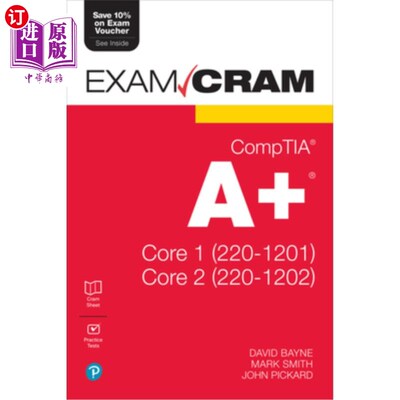 海外直订Comptia A+ Core 1 (220-1201) and Core 2 (220-1202) Exam Cram Comptia A+ Core 1（220-1201）和Co