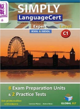 现货 SIMPLY LanguageCert - CEFR C1 - Preparation & Practice Tests 朗思考试-CEFRC1-备考和模拟题-套印版含答案【中商原版】