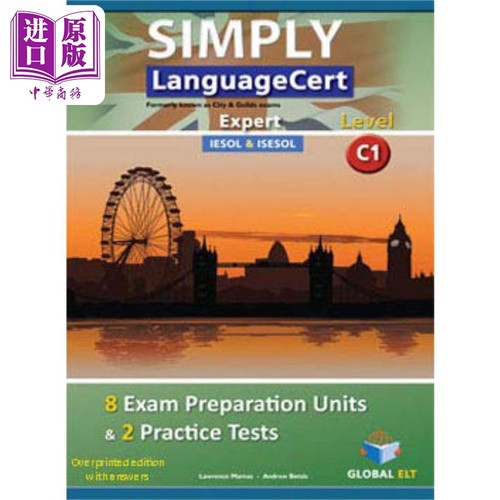 现货 SIMPLY LanguageCert - CEFR C1 - Preparation & Practice Tests 朗思考试-CEFRC1-备考和模拟题-套印版含答案【中商原版】